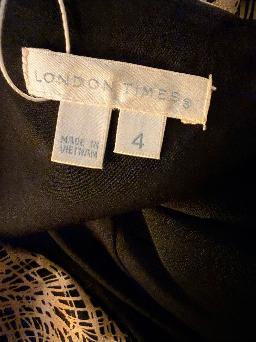 London Times Black Formal Cocktail Dress Size 4 - Picture 15 of 16